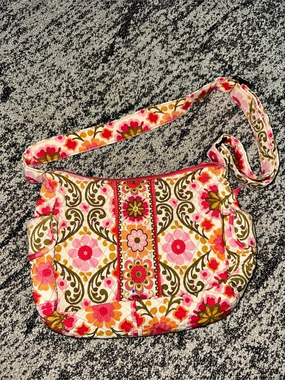 Vera Bradley Floral crossbody Bag in Pink & orange